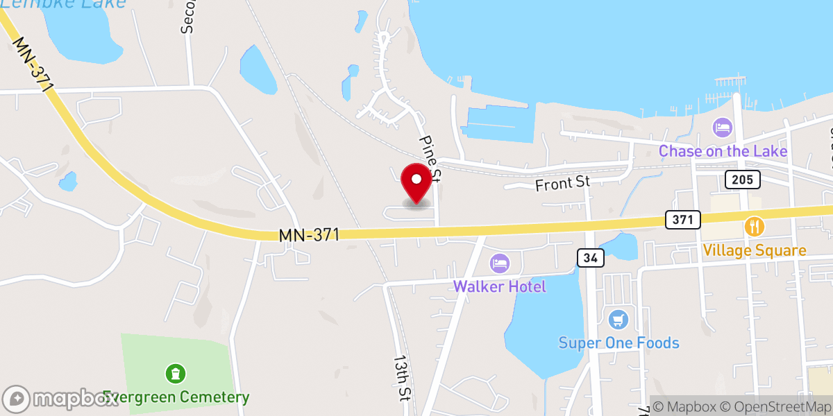 Map showing location of Community Church-Walker UCC