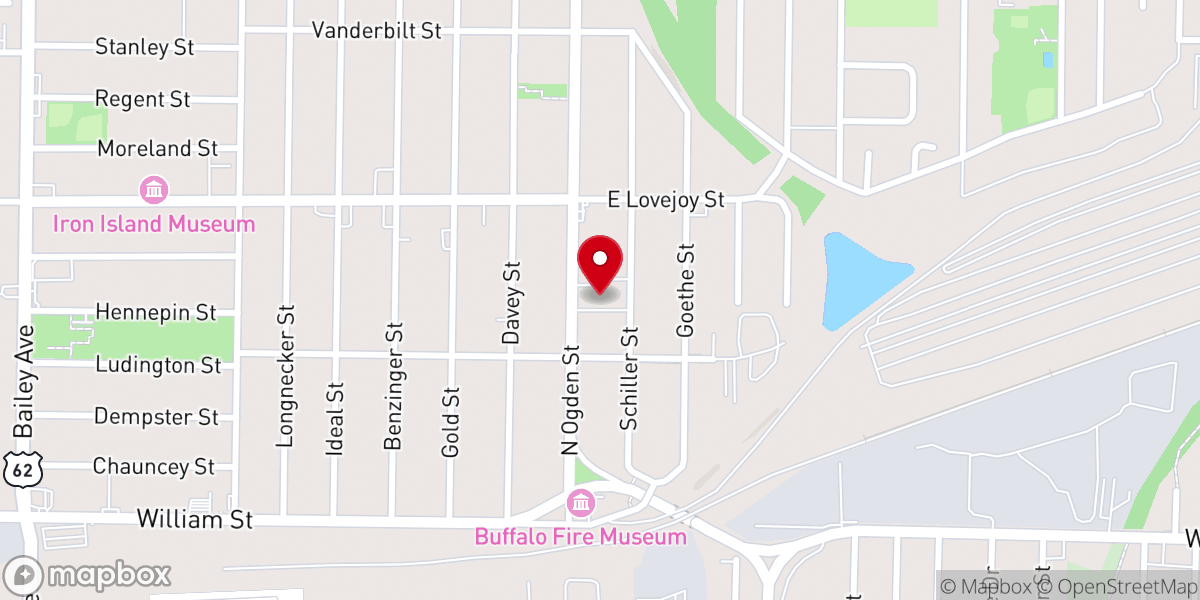 Map showing location of St Katharine Drexel