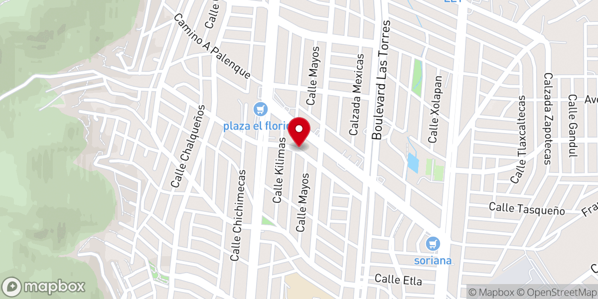 Map showing location of Iglesia Bautista Conservadora Betania