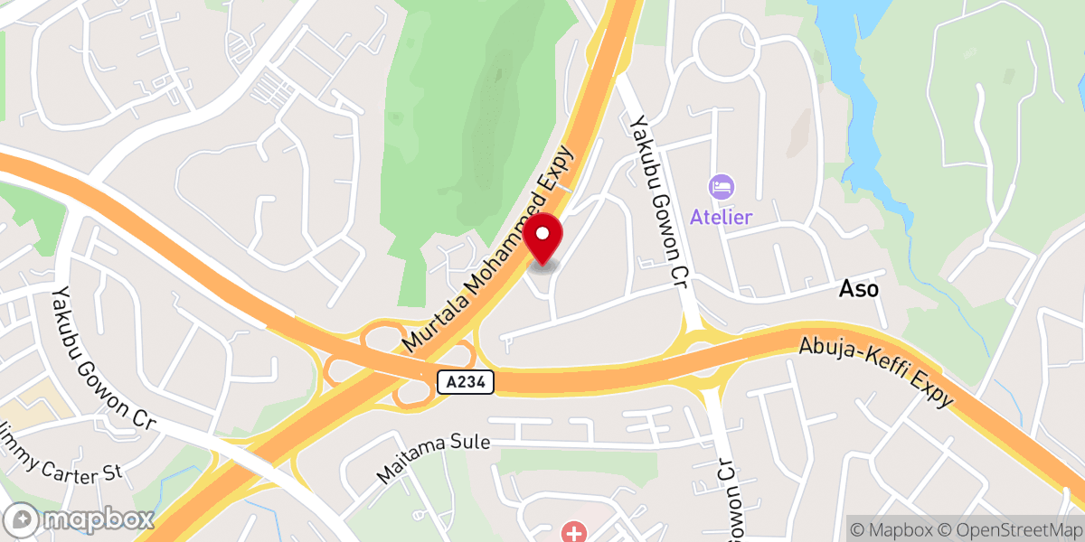 Map showing location of RCCG Glory Tabernacle Parish Asokoro Abuja