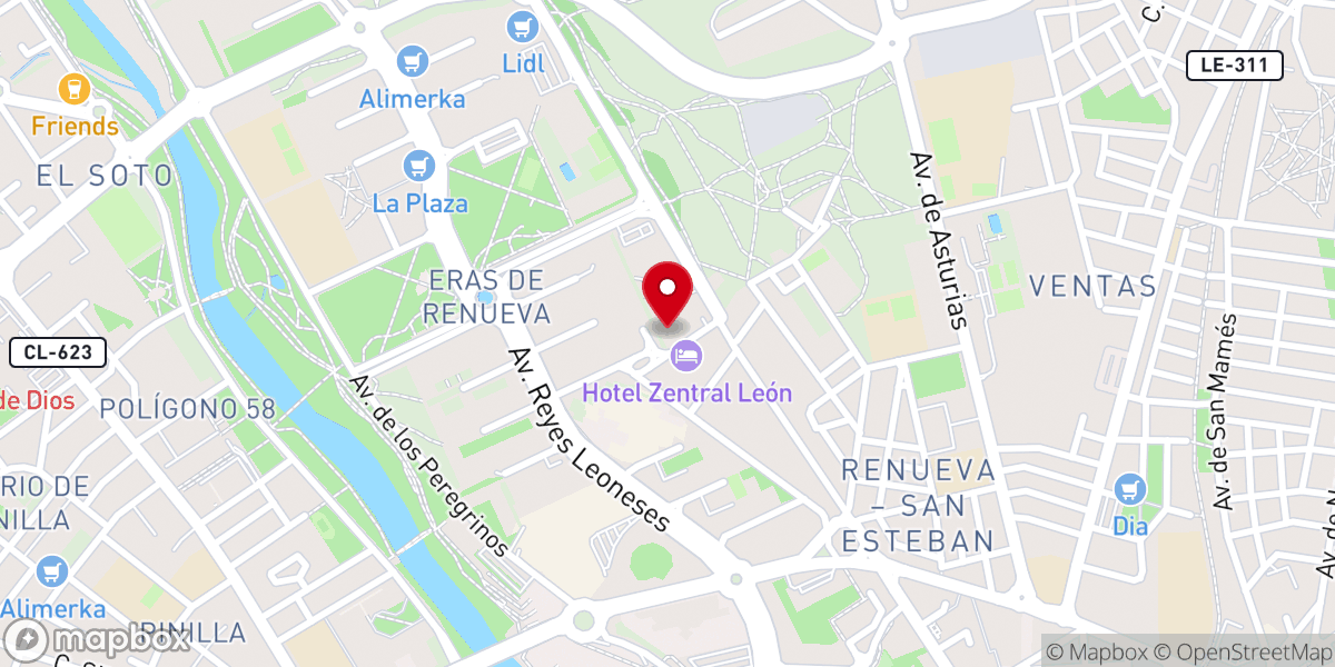 Map showing location of Parroquia de San Isidro Labrador