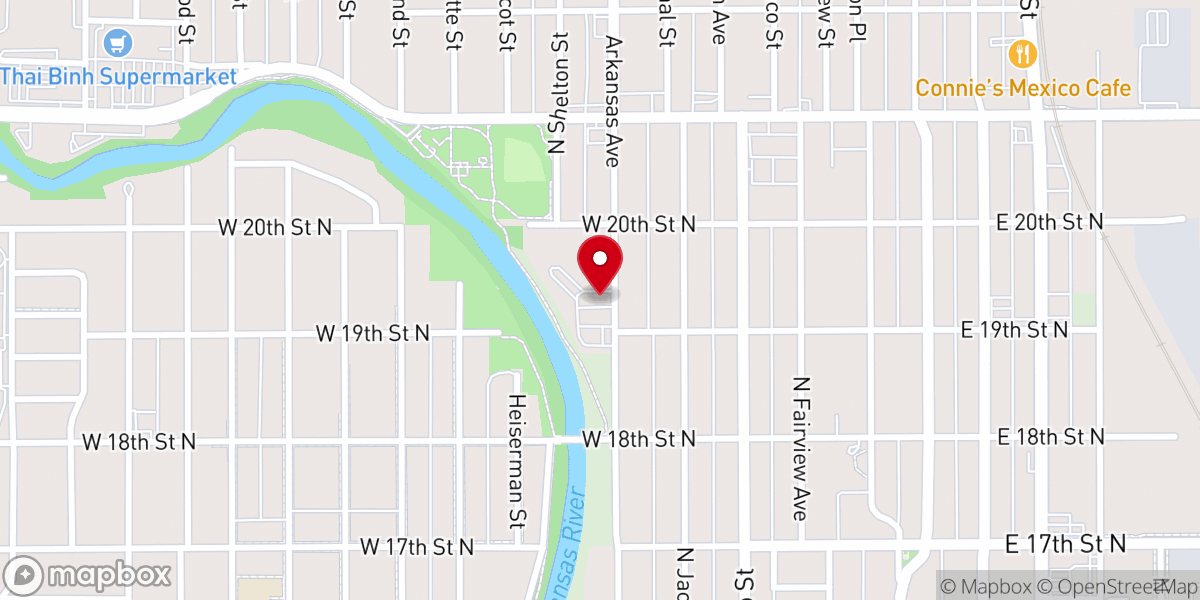 Map showing location of St. Patrick Catholic Church