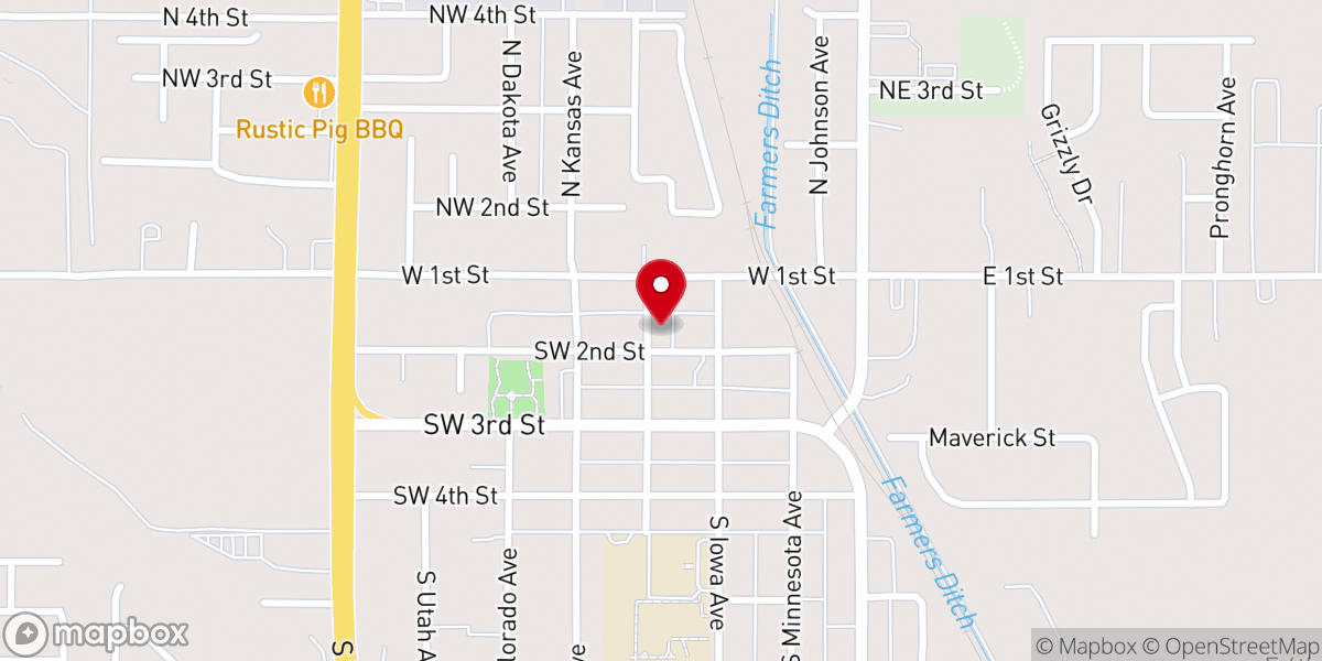 Map showing location of Fruitland United Methodist Church
