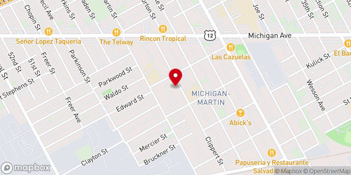 Map showing location of St John the Baptist Ukrainian Catholic Parish