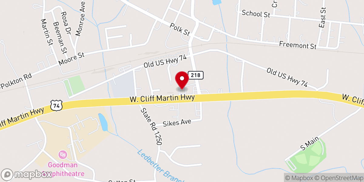 Map showing location of House Of Rosadale Home Of Funerals W.L. Truesdale Memorial Chapel
