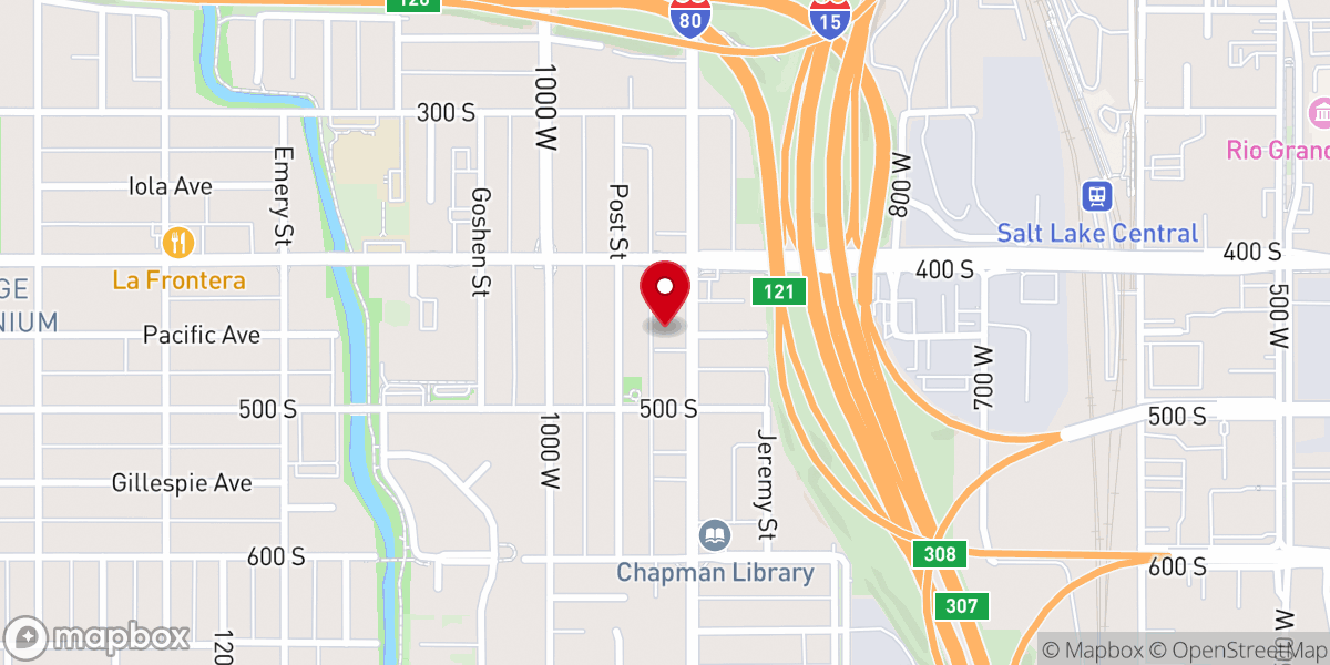 Map showing location of The Salvation Army Salt Lake City