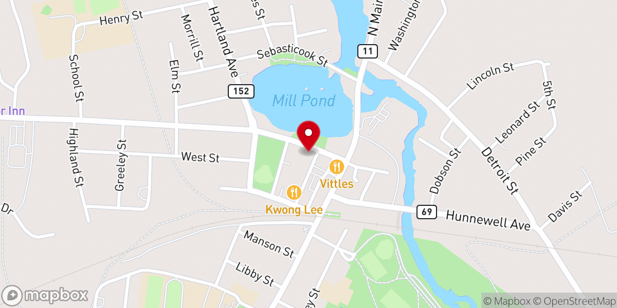 Map showing location of First Congregational Church, Pittsfield
