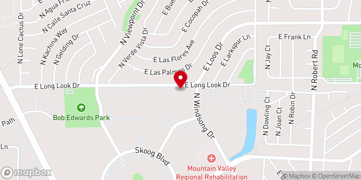 Map showing location of Prescott Valley Christian Church