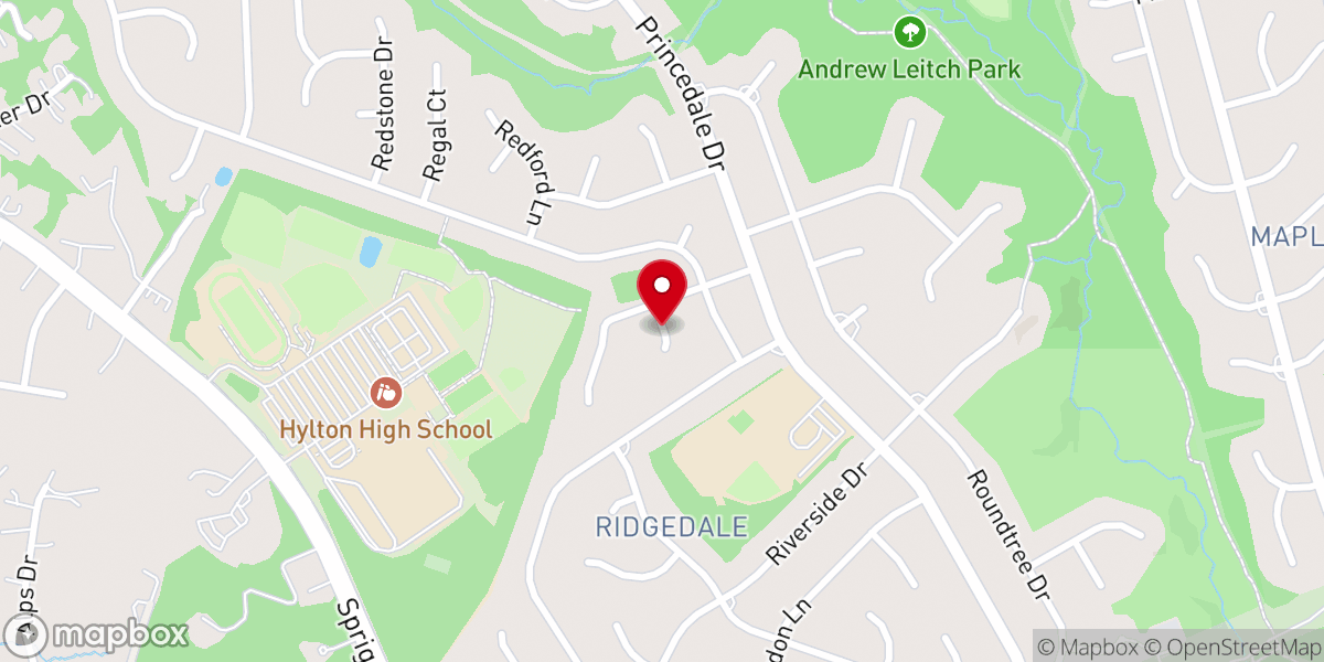 Map showing location of Woodbridge Christian Church