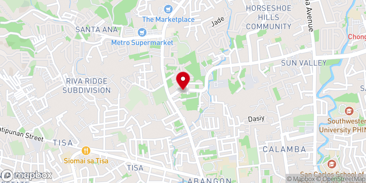 Map showing location of Redeemer's Covenant Baptist Church of Cebu (formerly Sovereign Grace Bible Church)