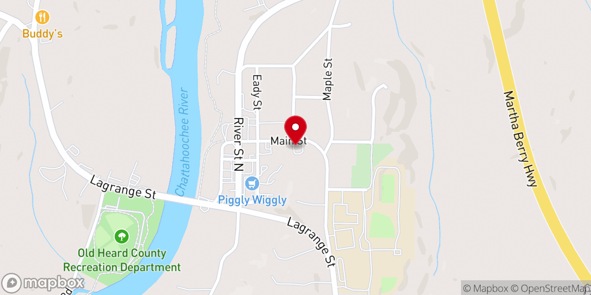 Map showing location of Franklin Methodist Church
