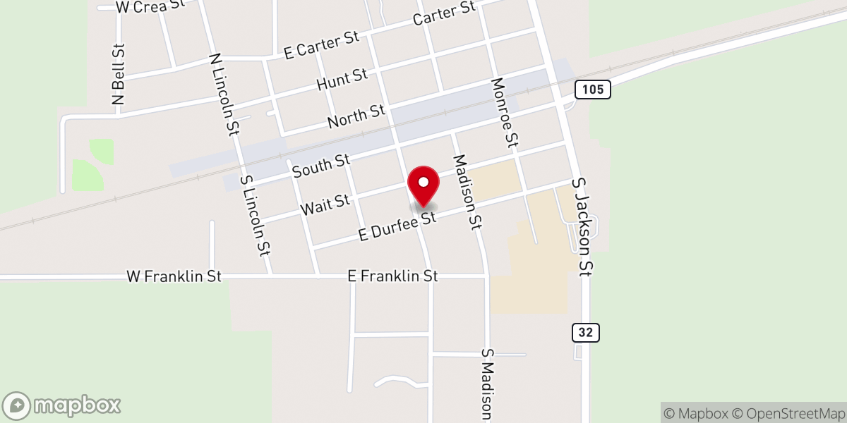 Map showing location of Church of the Brethren