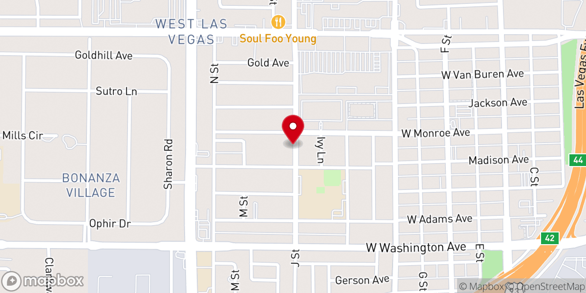 Map showing location of Greater Carver Baptist Church