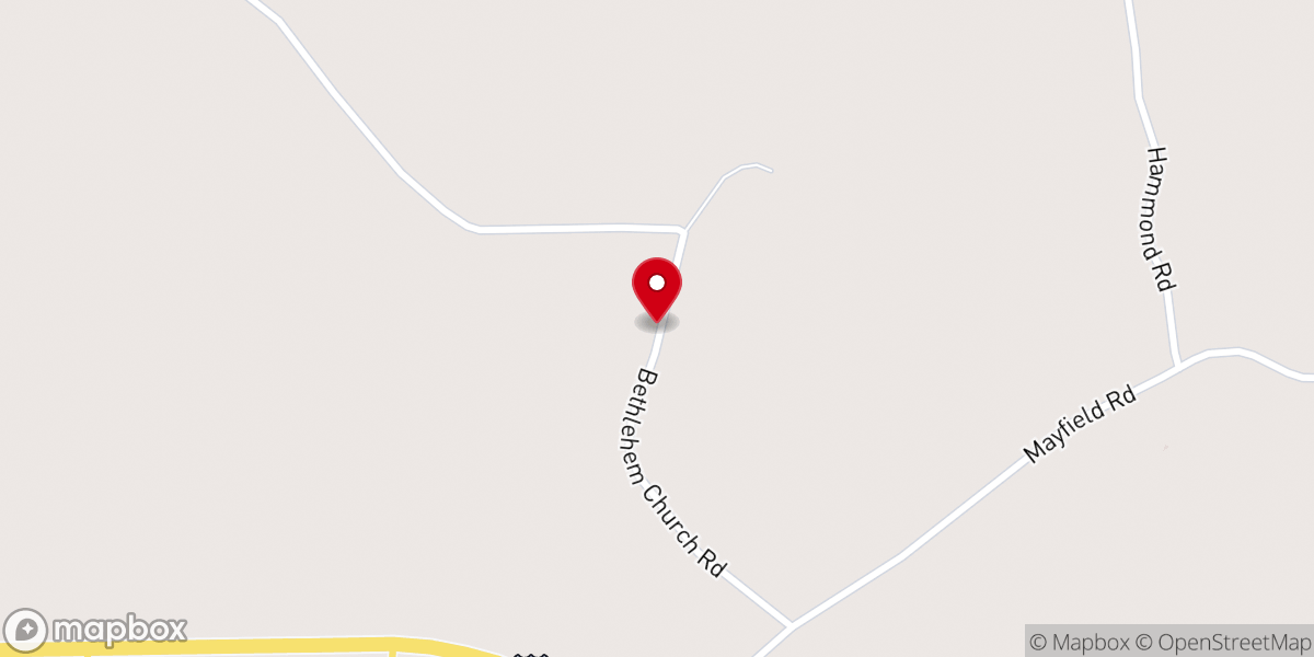 Map showing location of Bethlehem Missionary Baptist Church