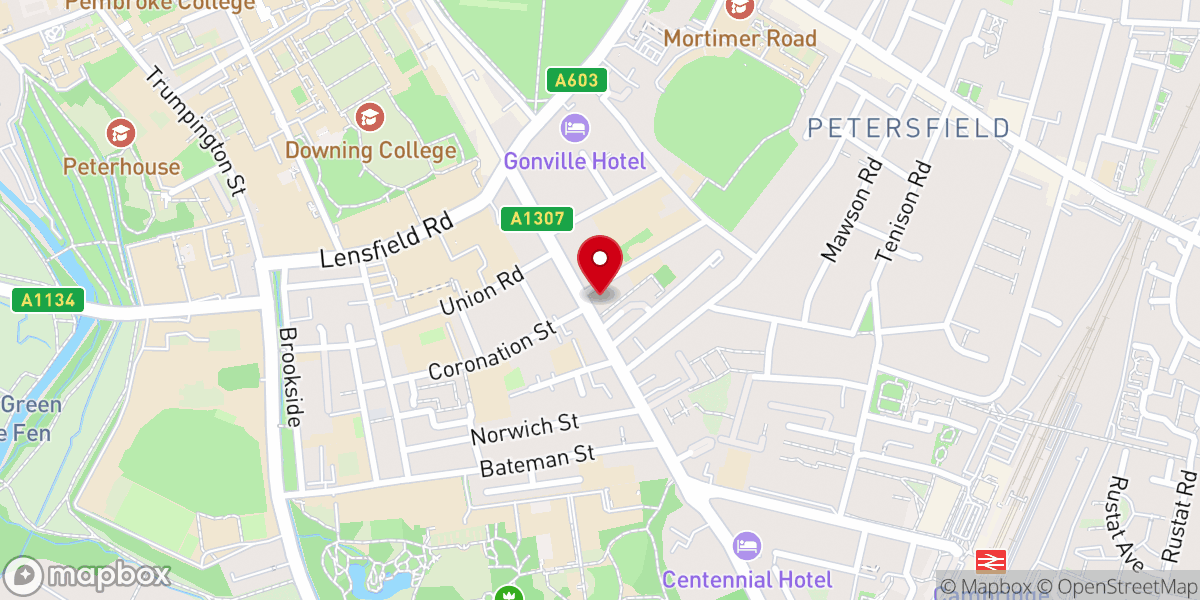 Map showing location of St. Paul's Church and Community Centre