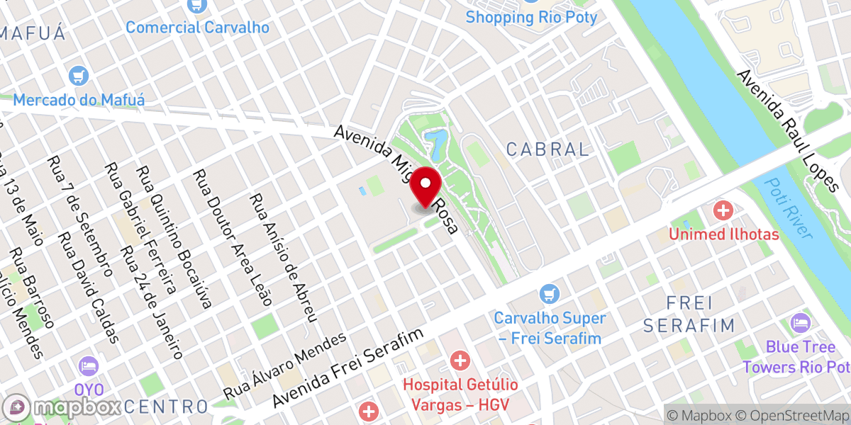Map showing location of Paróquia Militar de Santa Teresinha do Menino Jesus