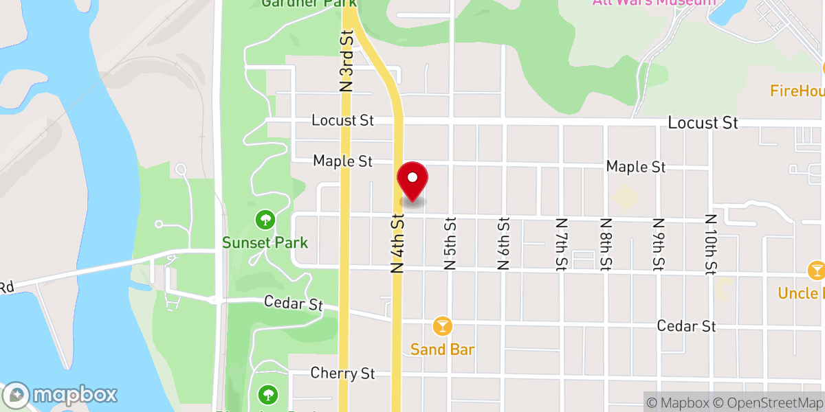Map showing location of Union Baptist Church Parsonage