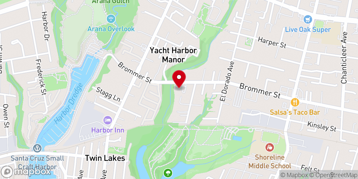 Map showing location of Seabright Congregation