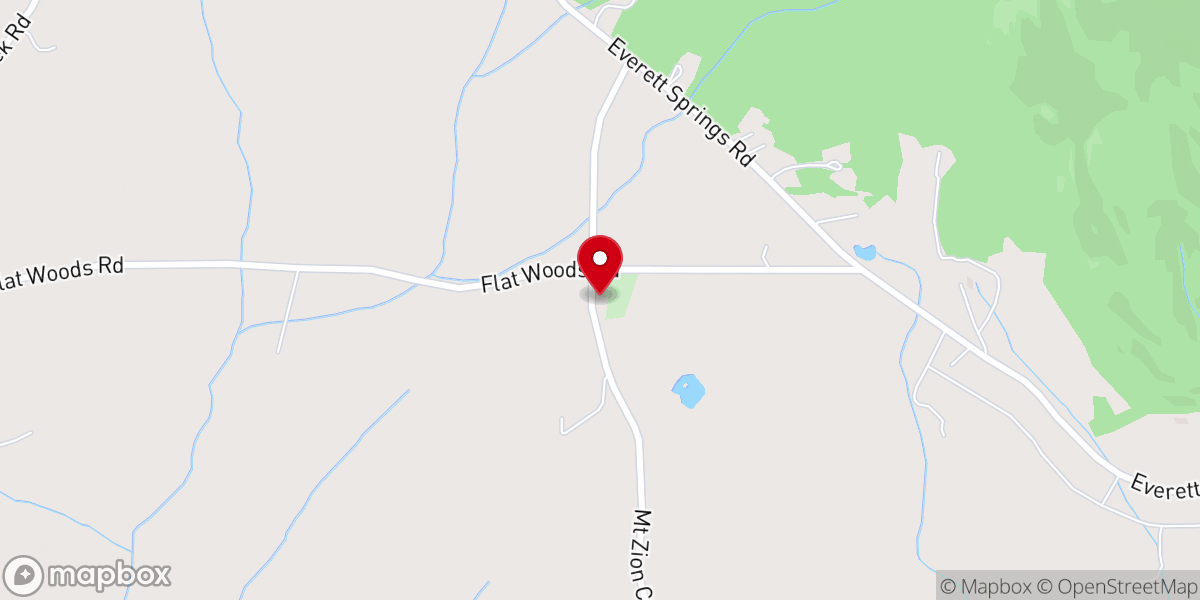 Map showing location of Mt Zion Baptist Church in Curryville