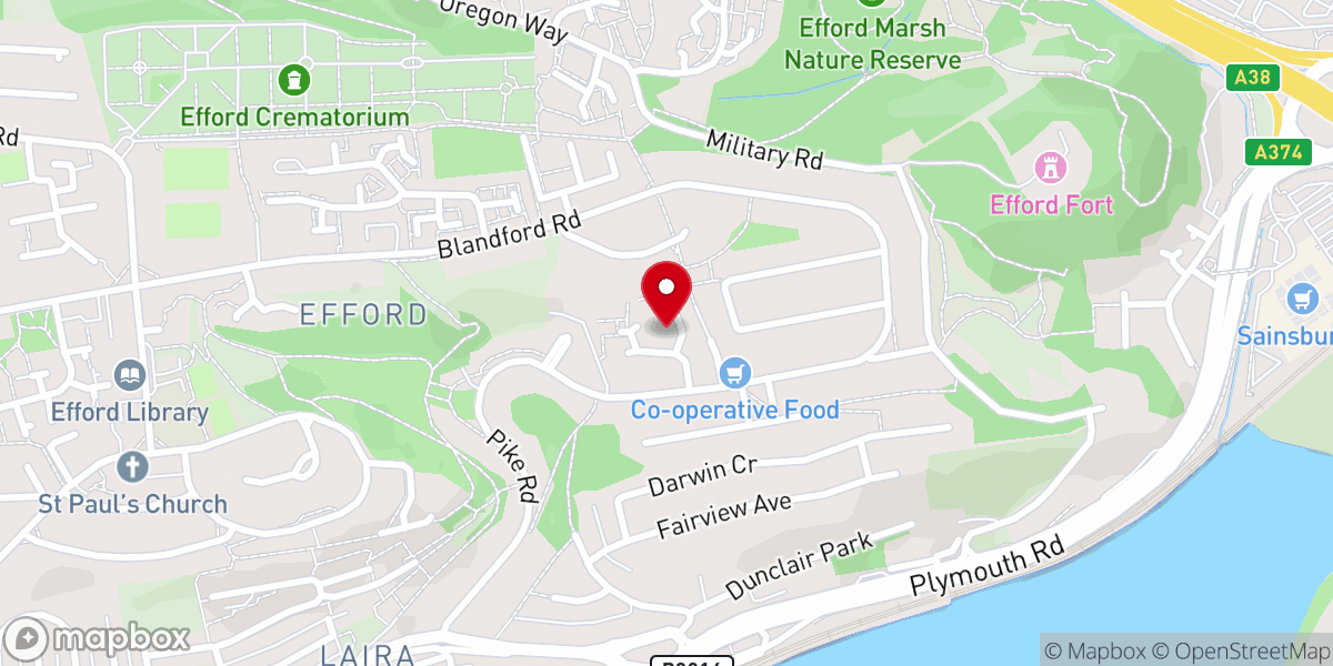Map showing location of Church of Our Lady of Mount Carmel and St Teresa