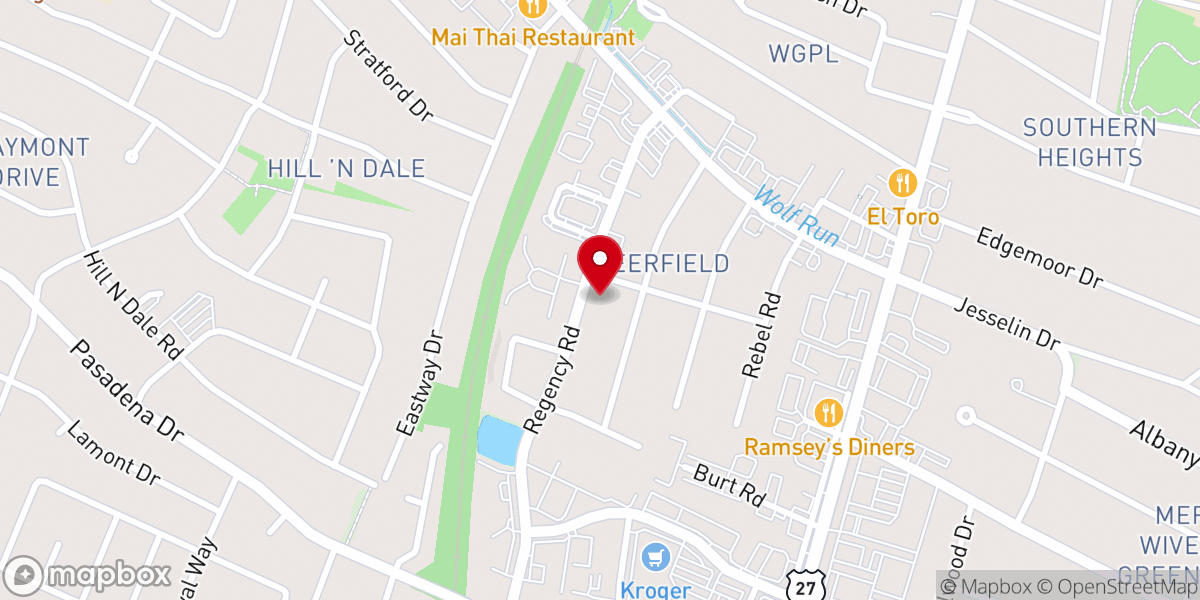 Map showing location of Church in Lexington