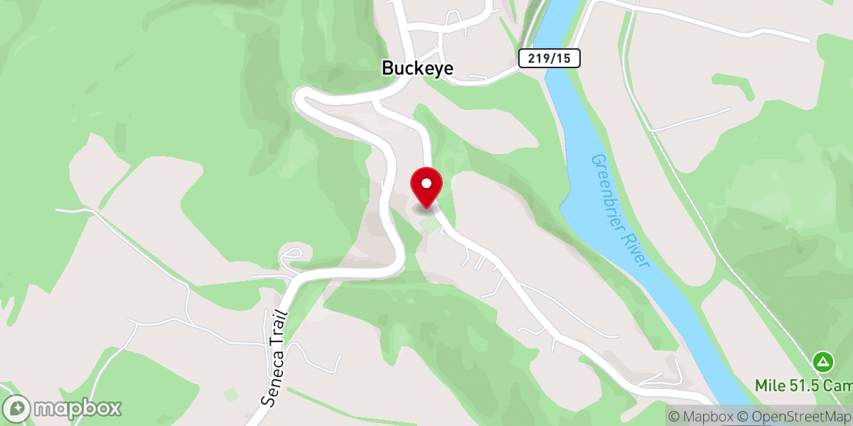 Map showing location of Buckeye Chapel
