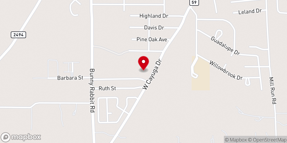 Map showing location of Iglesia Bautista New Life