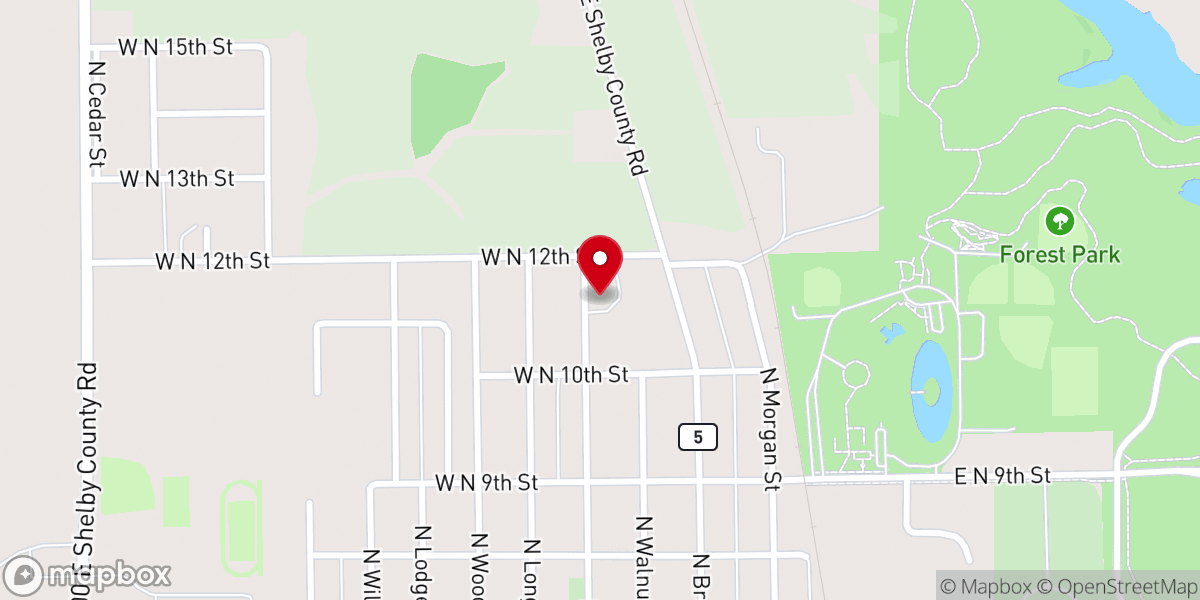 Map showing location of Holy Cross Lutheran Church