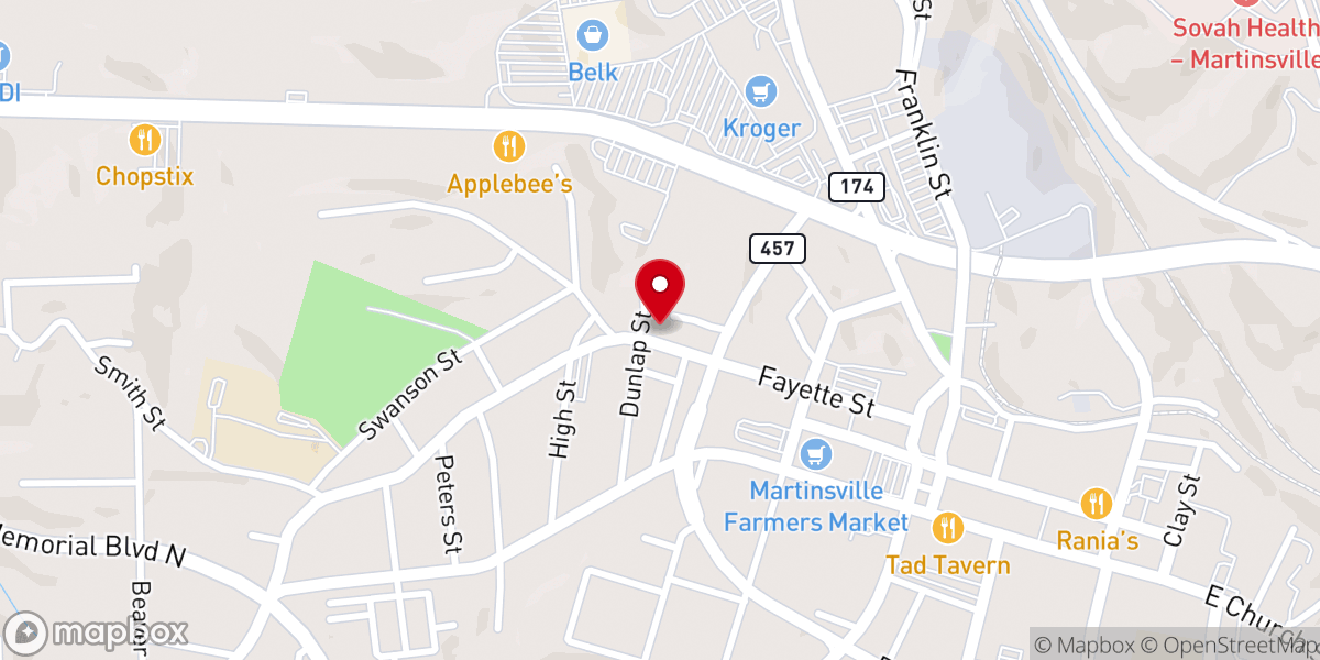 Map showing location of Grace United Presbyterian Church