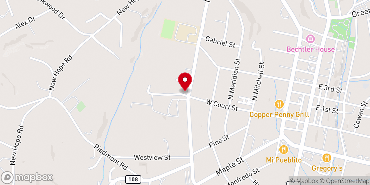 Map showing location of St. John A.M.E. Zion Church