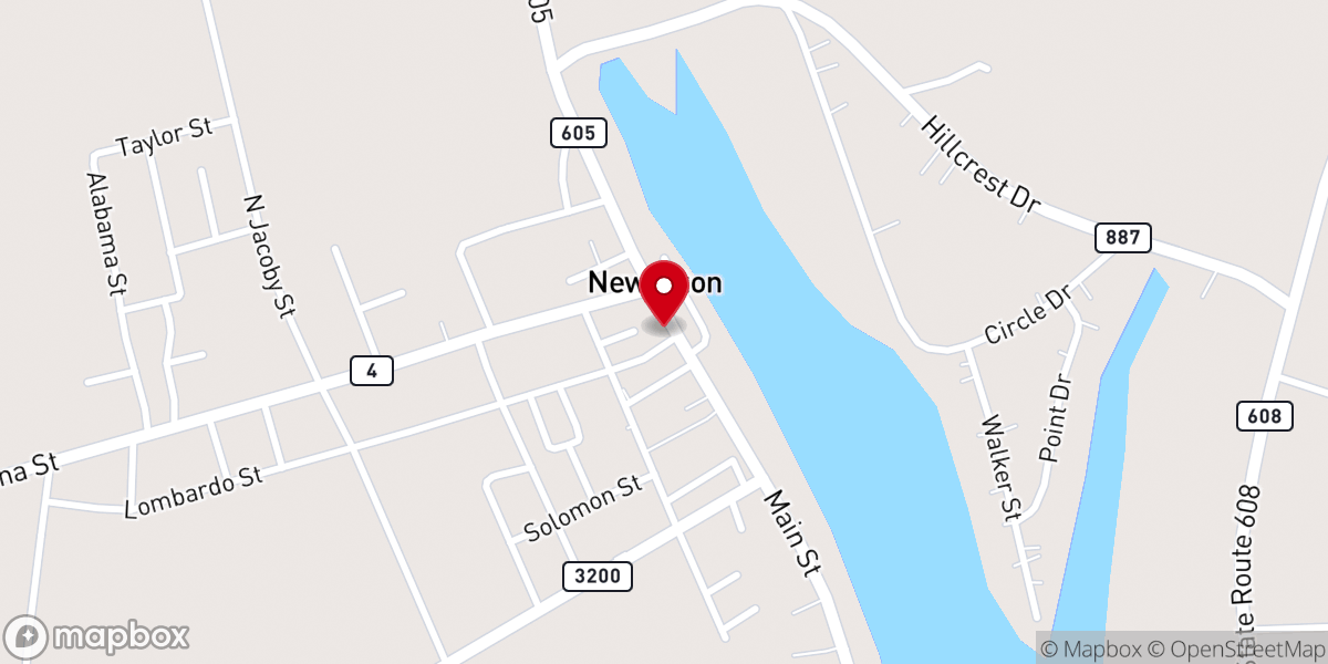 Map showing location of Cornerstone Church