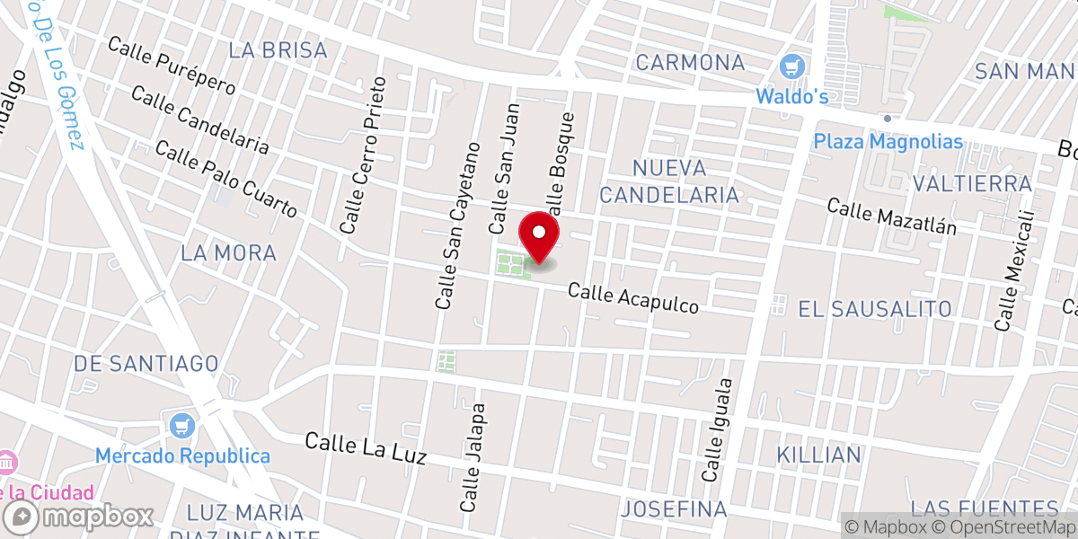 Map showing location of Parroquia de Purísima Concepción del Coecillo