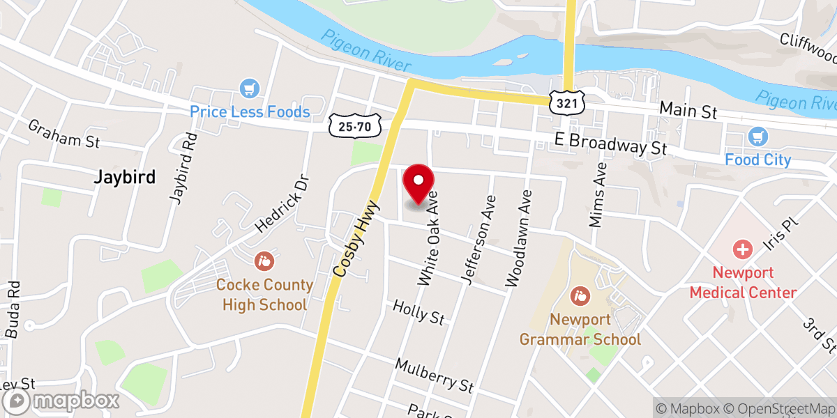 Map showing location of Macedonia Baptist Church