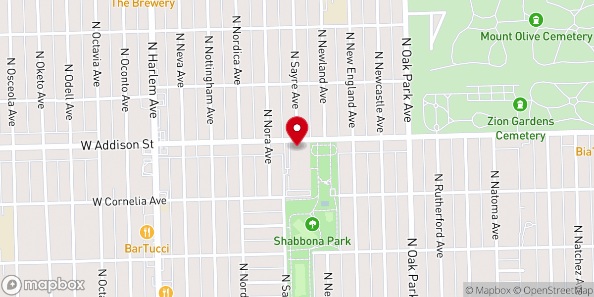 Map showing location of St Priscilla Catholic Church