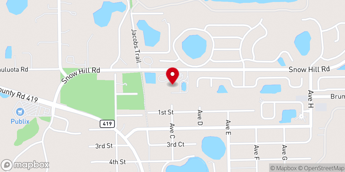 Map showing location of Christ's Community Church, ARP - Chuluota, FL