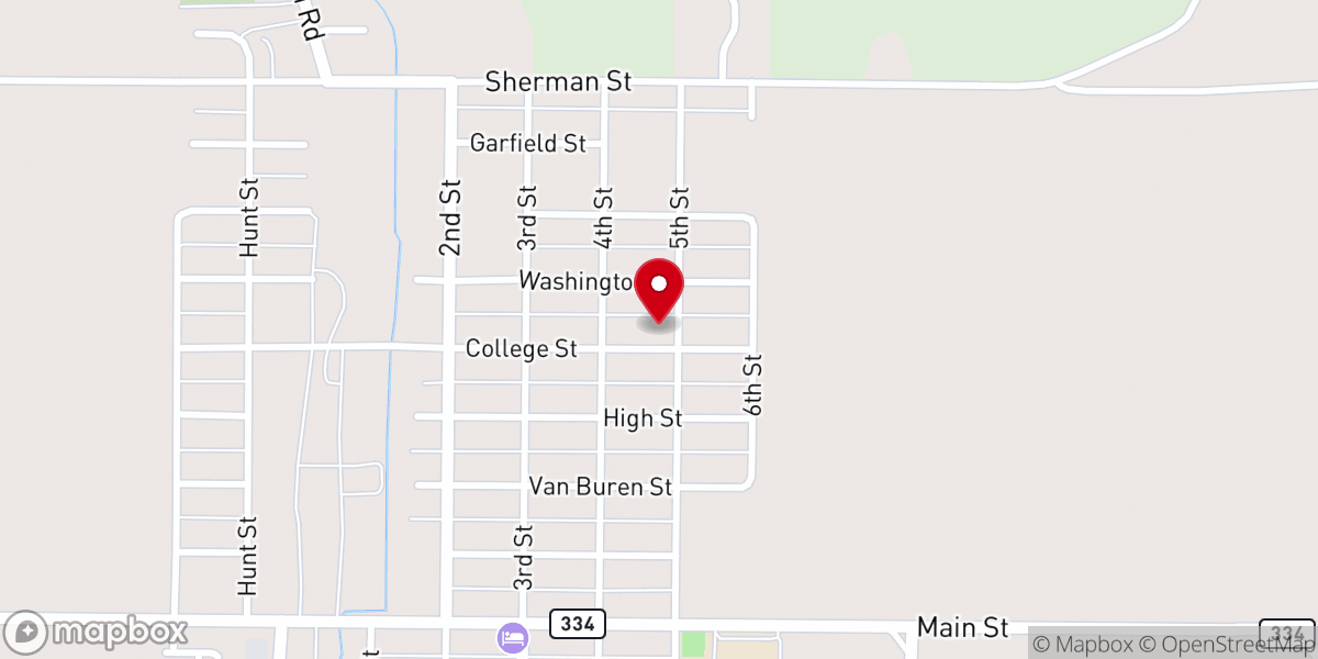Map showing location of Sacred Heart