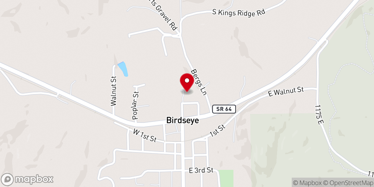Map showing location of First Pentecostal Church