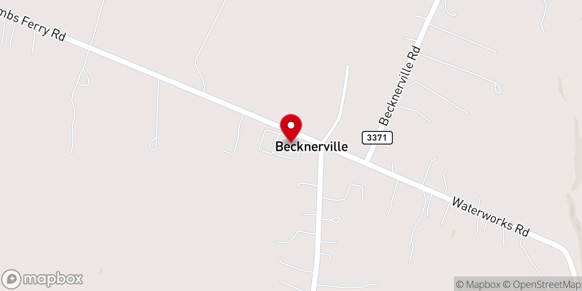 Map showing location of Mt. Zion Christian Church