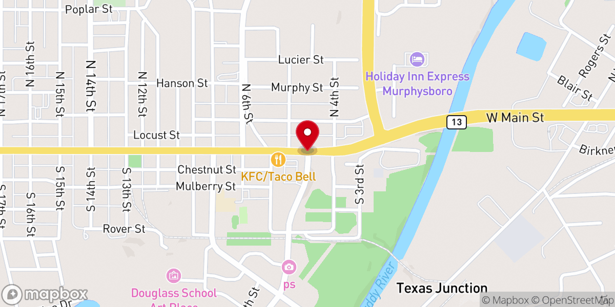 Map showing location of Murphysboro