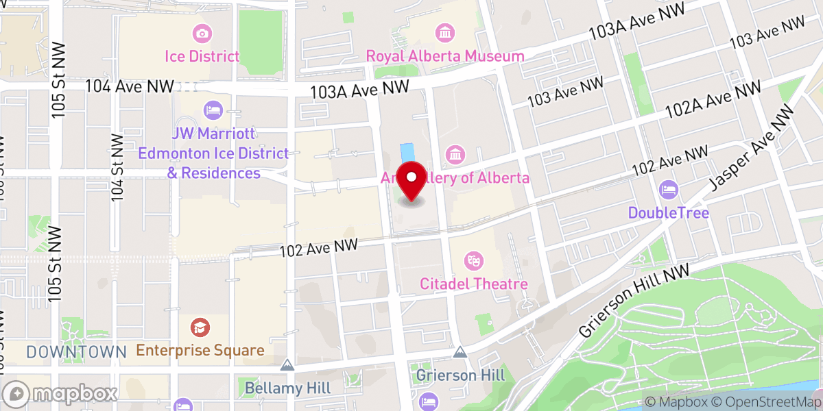 Map showing location of Edmonton BeerFest