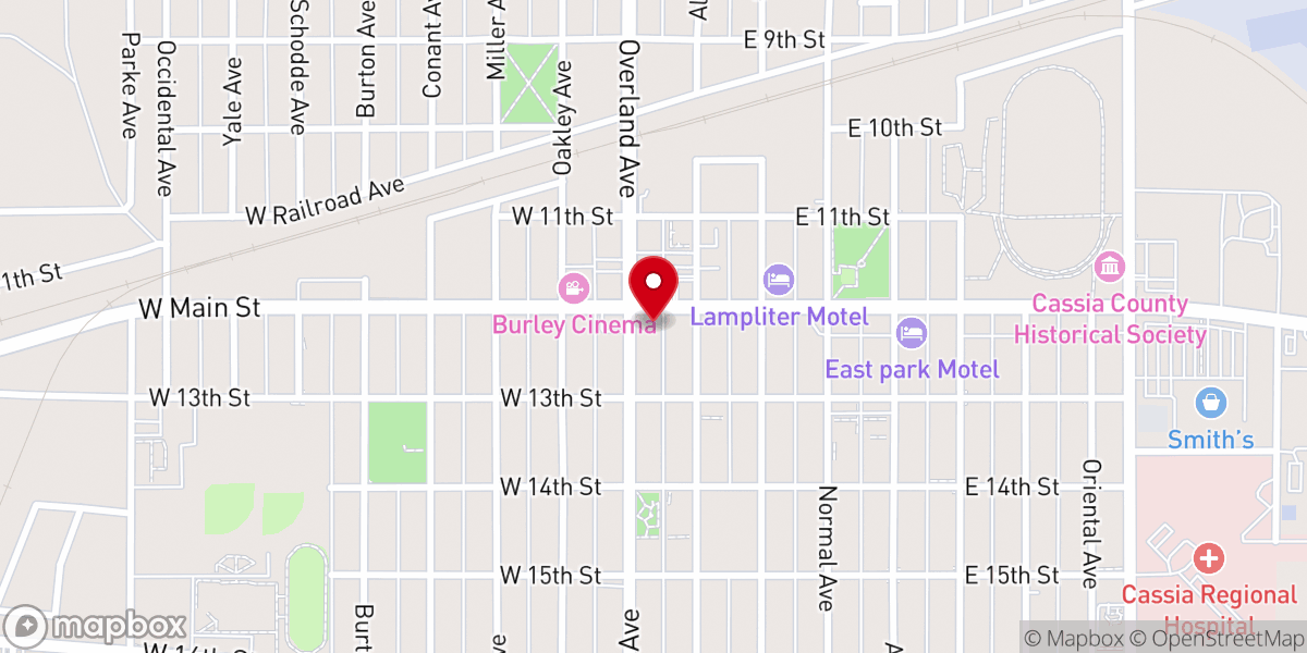 Map showing location of MDAV Ministries (Burley)