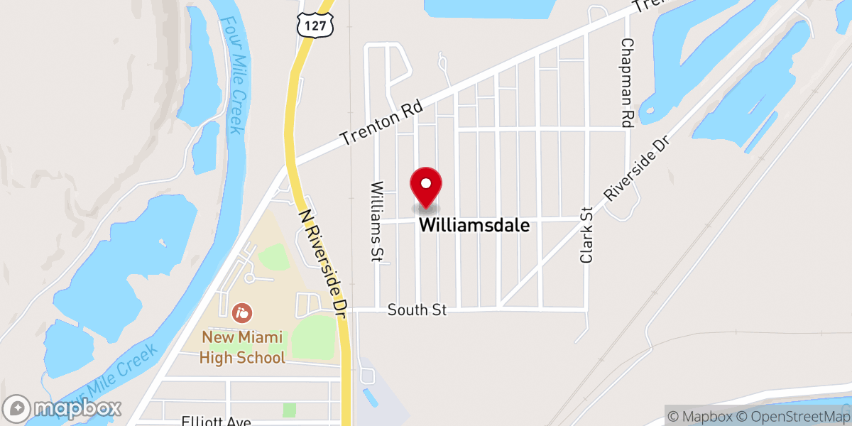 Map showing location of Williamsdale Church of the Nazarene