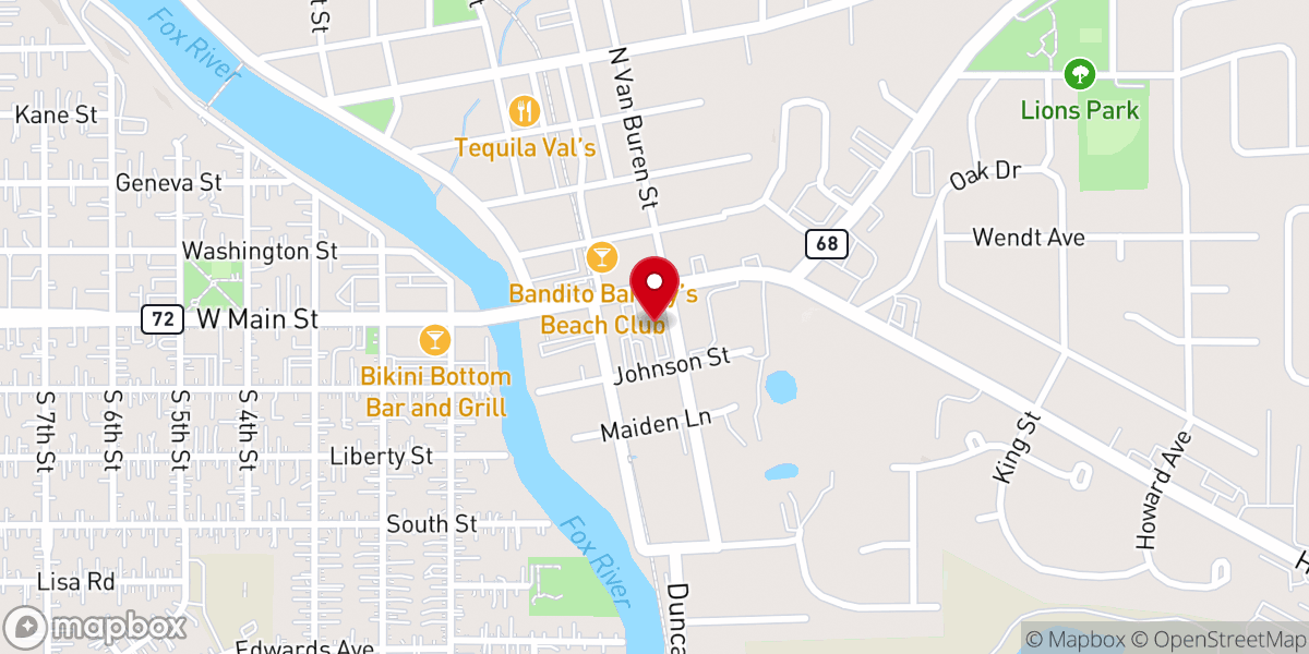 Map showing location of Immanuel Lutheran Church