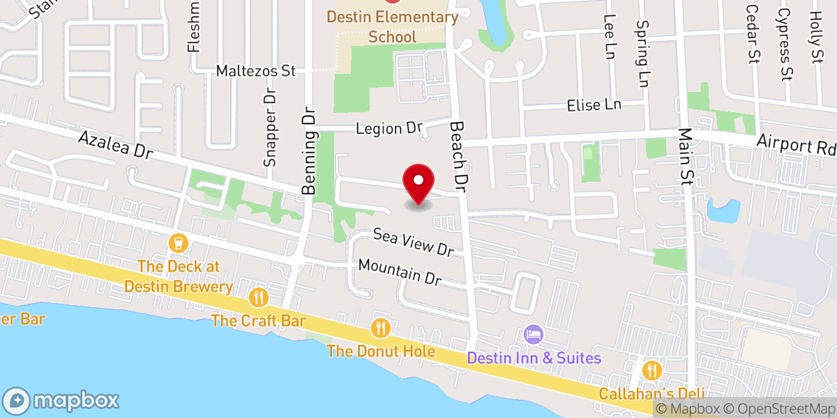 Map showing location of First Baptist Destin Preschool