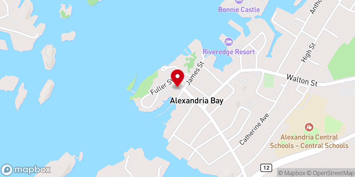 Map showing location of Sunken Rock Pub