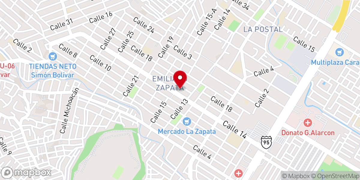 Map showing location of Parroquia de Nuestra Señora del Perpetuo Socorro