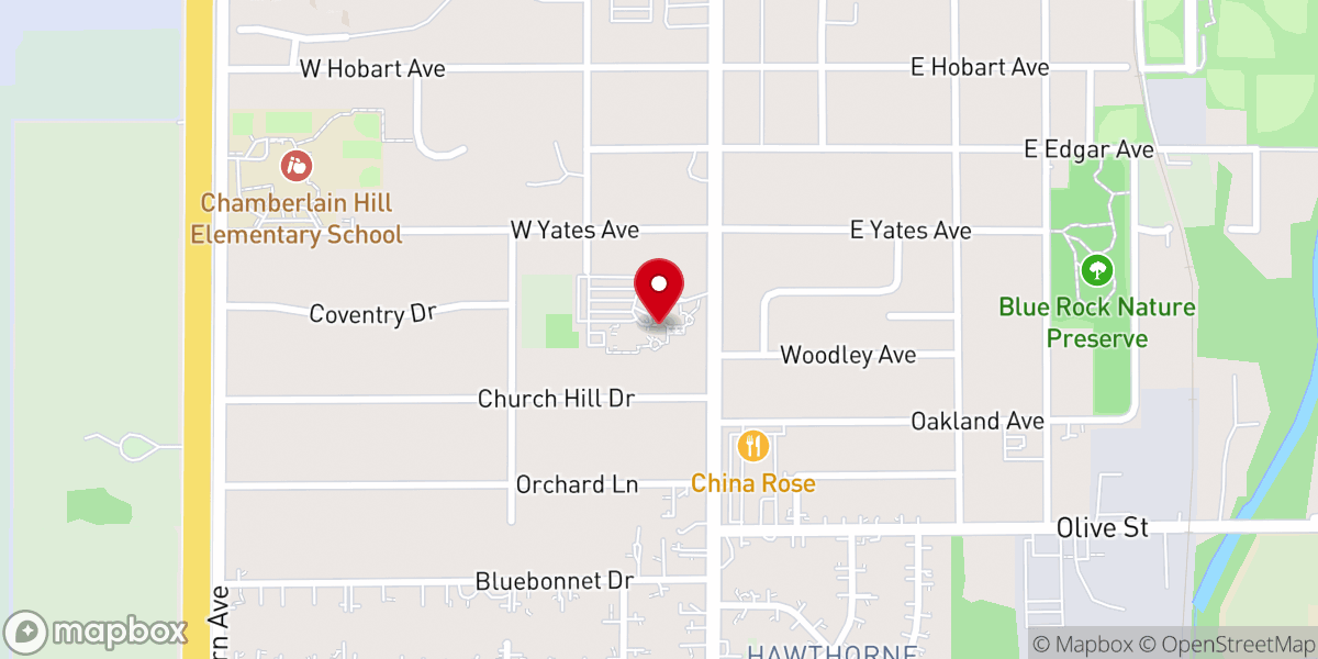 Map showing location of First Presbyterian Church