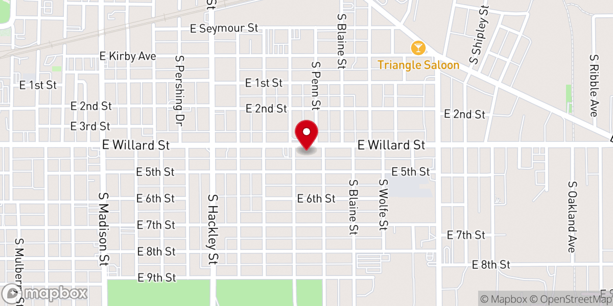 Map showing location of True Vine Church