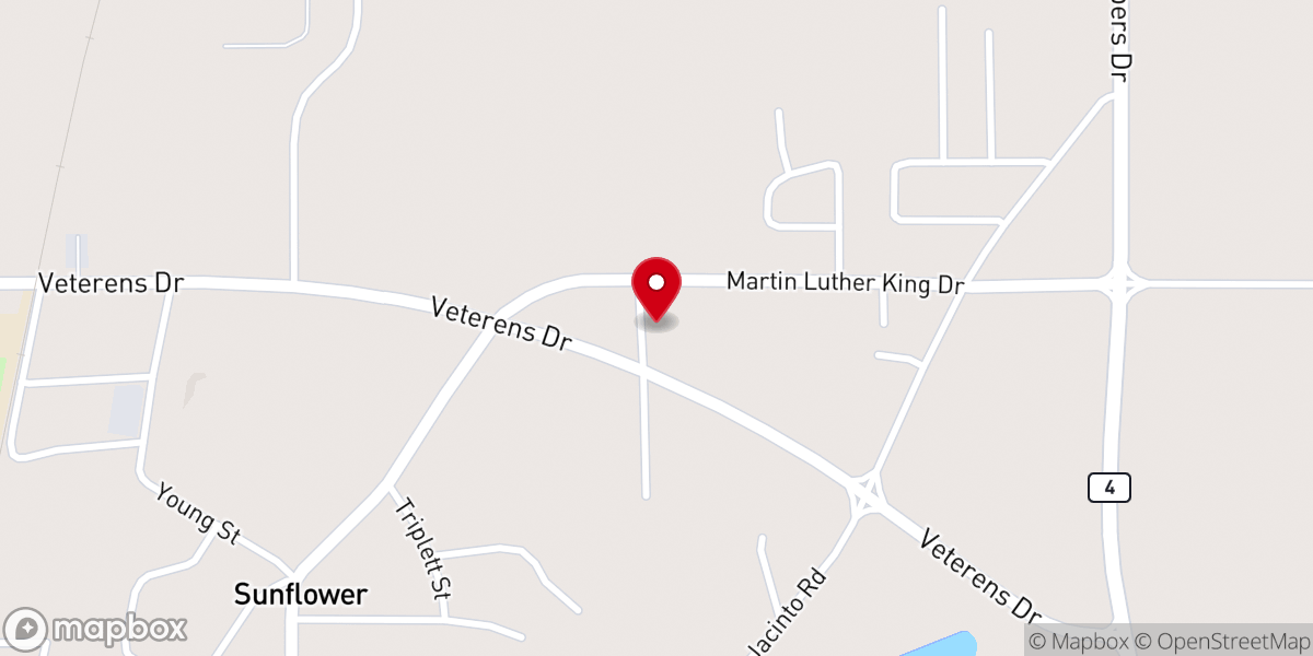 Map showing location of Church of God In Christ