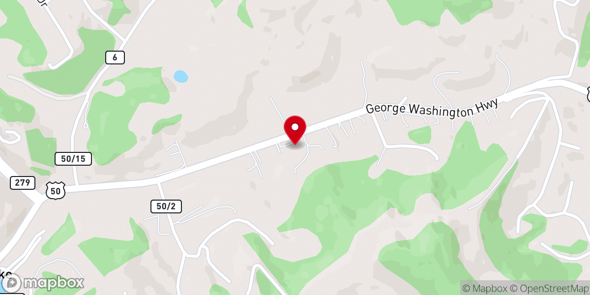 Map showing location of Full Gospel Worship Center
